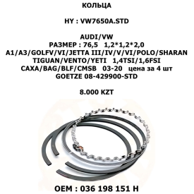 A1/A3/GOLF V/VI/JETTA III/IV/V/VI/POLO/SHARAN/TIGUAN/VENTO/YETI 1,4TSI/1,6FSI CAXA/BAG/BLF/CMSB 03-20 цена за 4 шт
